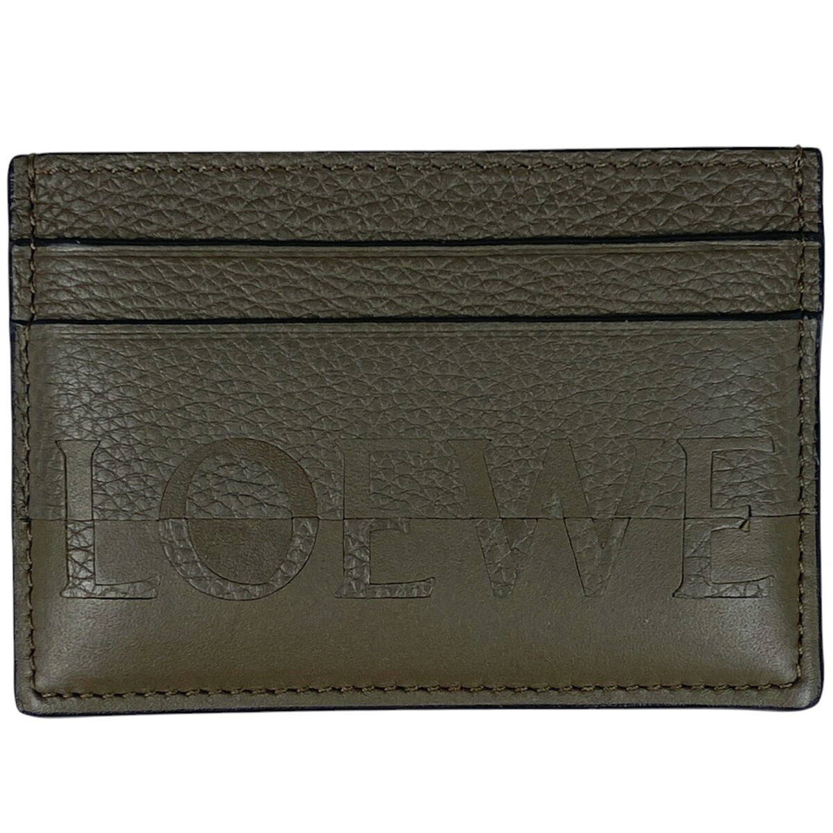 Loewe Logo Wallet Holder Passport Leather Green Loewe Logo Wallet Holder Passport Leather Green